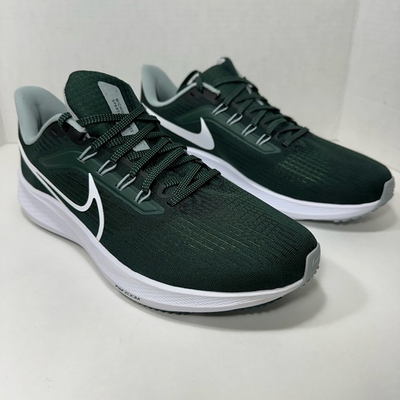 New Nike Men’s 10.5 Air Zoom Pegasus 39 Michigan State Spartans Green White - Picture 4 of 12